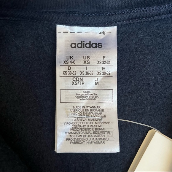 Adidas Quarter-Zip 3 Stripe Fleece Pullover Jacket. - Picture 4 of 8